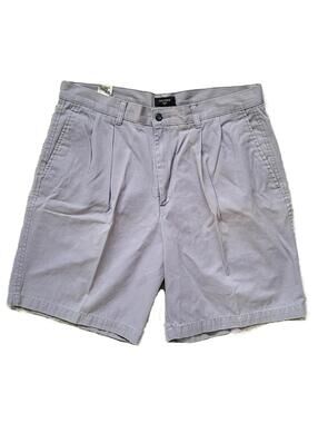 Dockers Men’s 36" Waist Pleated Shorts Gray Relaxed Fit Classic Casual
